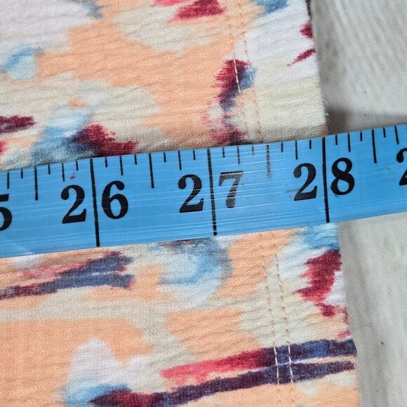 Haute‎ Hippie Tribe Peach Floral Print Boho Peasant Top Blouse M - Picture 9 of 10